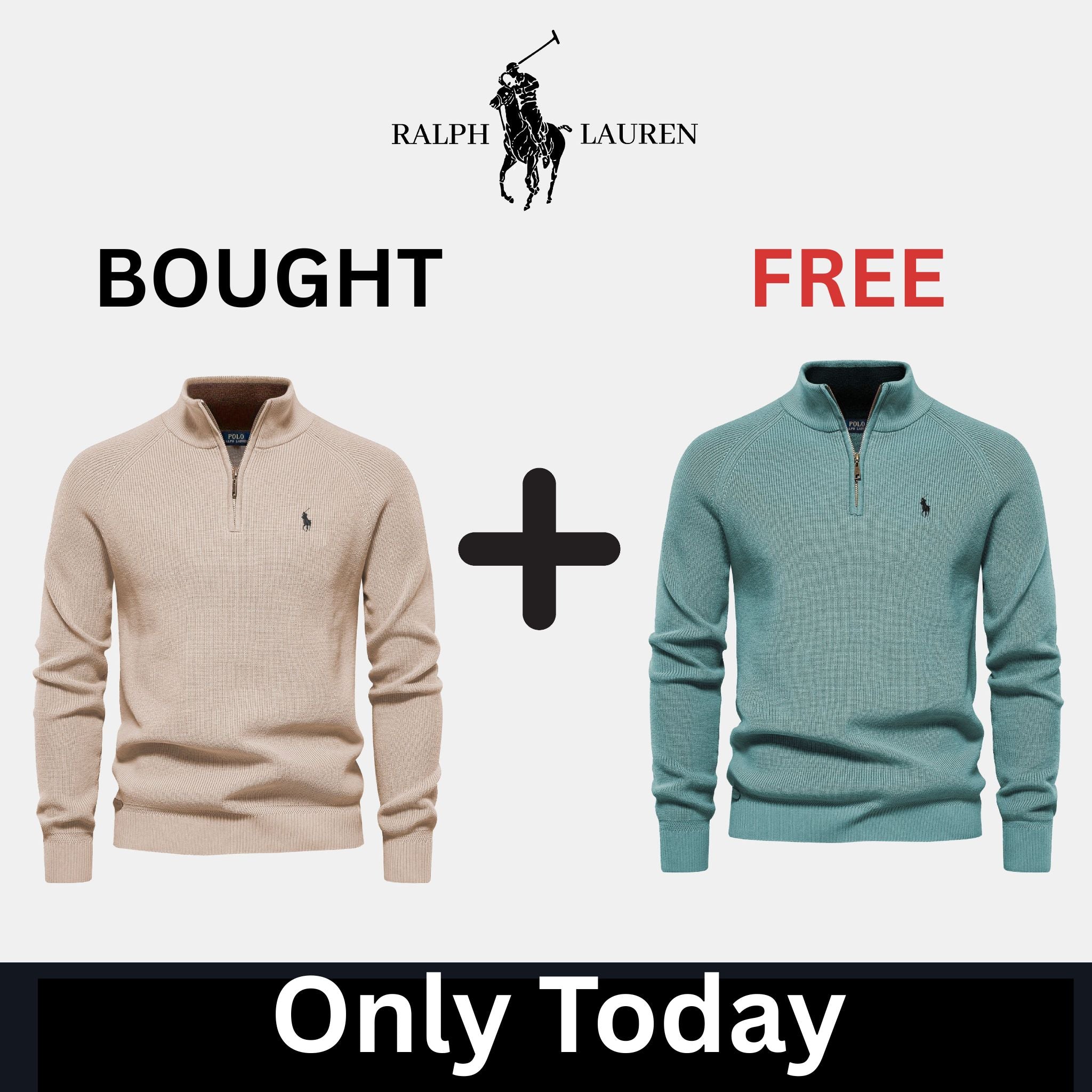 R&L Zip-Neck Sweater 1+1 (Clearance Sale)