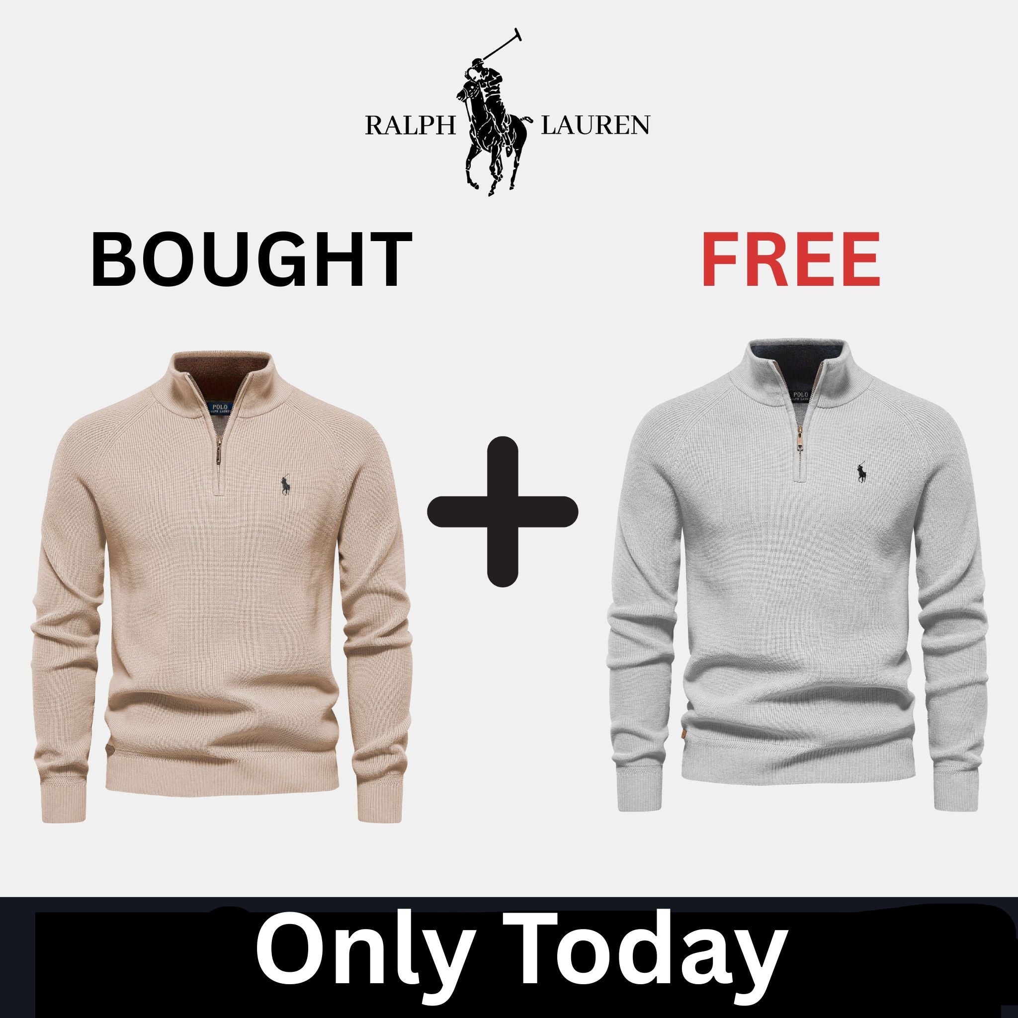 R&L Zip-Neck Sweater 1+1 (Clearance Sale)