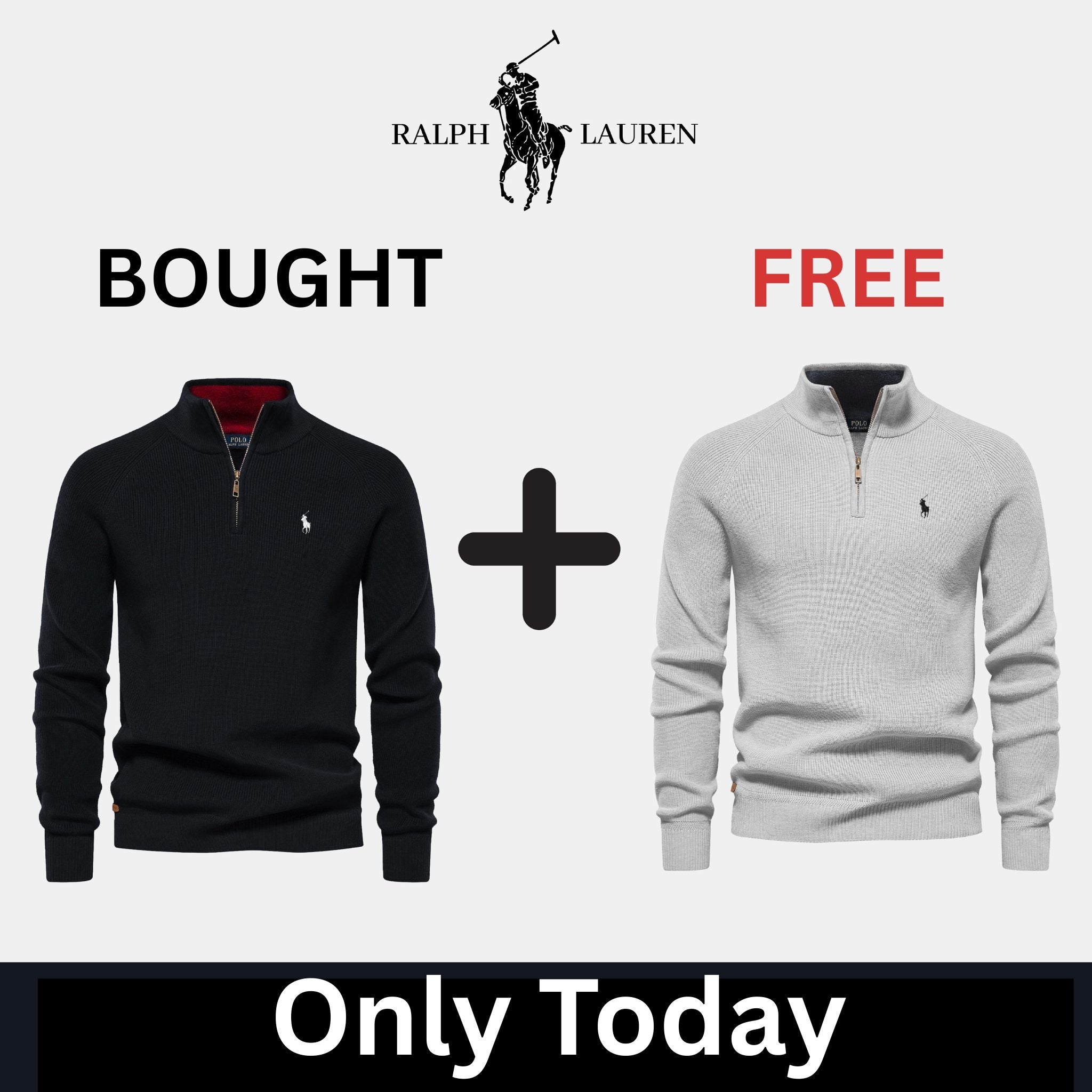R&L Zip-Neck Sweater 1+1 (Clearance Sale)