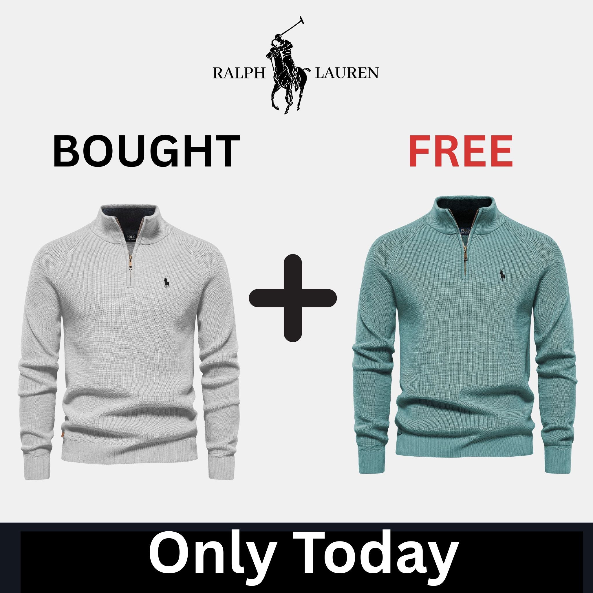 R&L Zip-Neck Sweater 1+1 (Clearance Sale)
