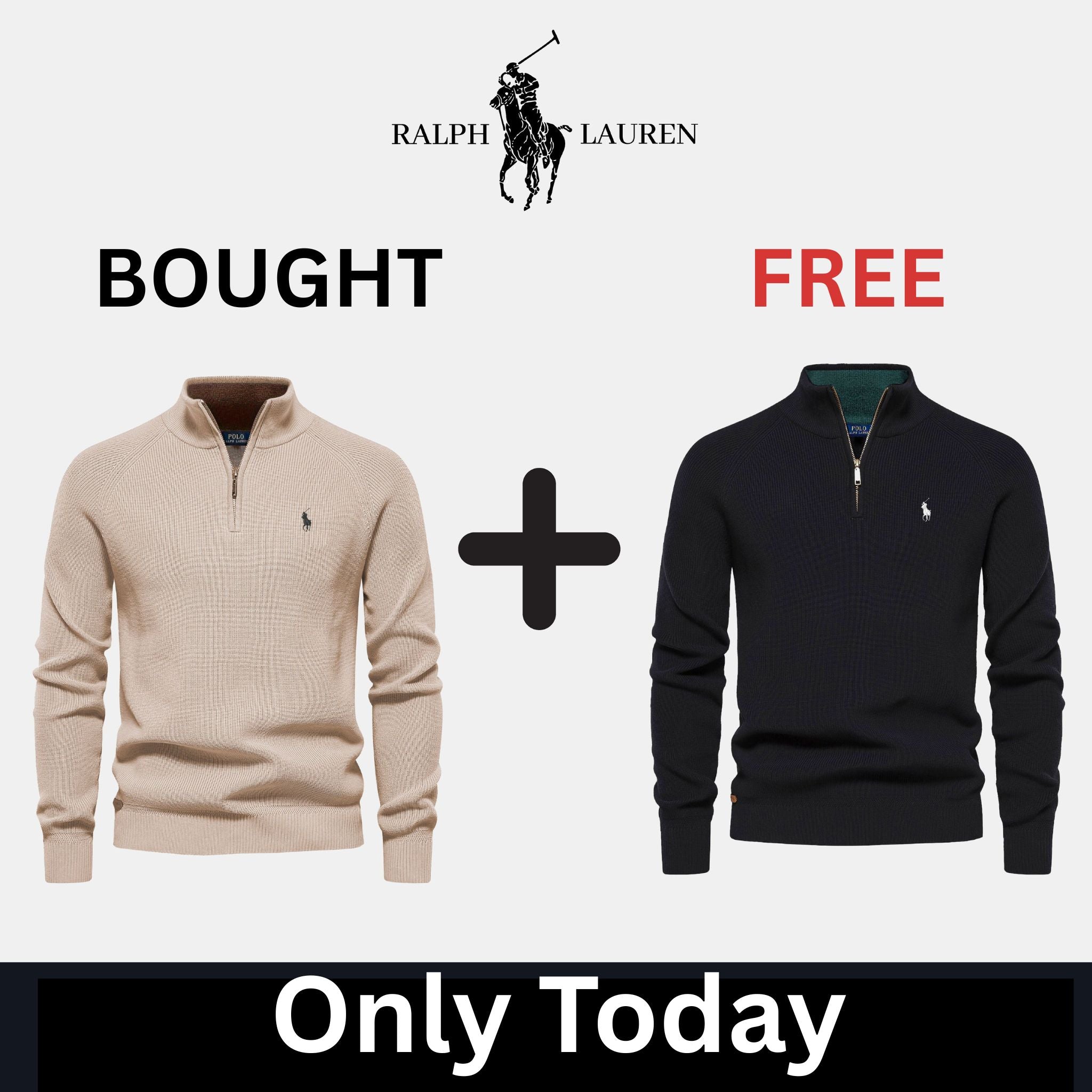 R&L Zip-Neck Sweater 1+1 (Clearance Sale)